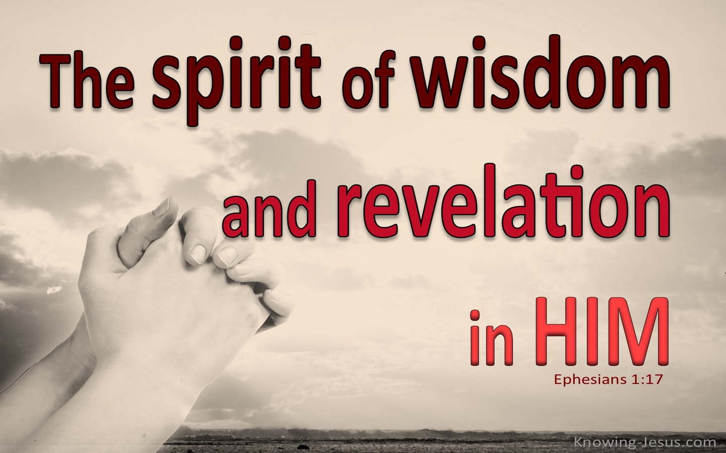 Ephesians 1:17 Spirit of Wisdom And Revelation  (red)